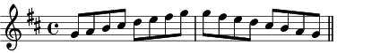 G Lydian scale