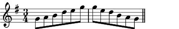 G major pentatonic scale