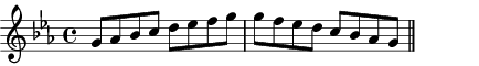 G Phrygian scale