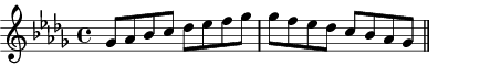 Gb Lydian scale