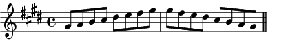 G# Phrygian scale