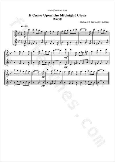 Music Sheet Partition Free It Came Upon A Midnight Clear Piano Sheet Music Pdf